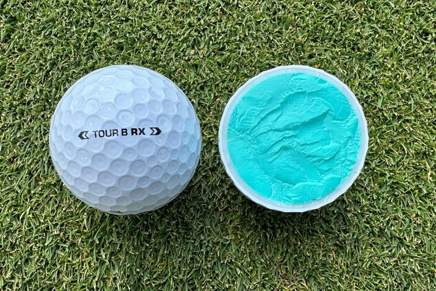Bridgestone Tour B RX golf ball cut through