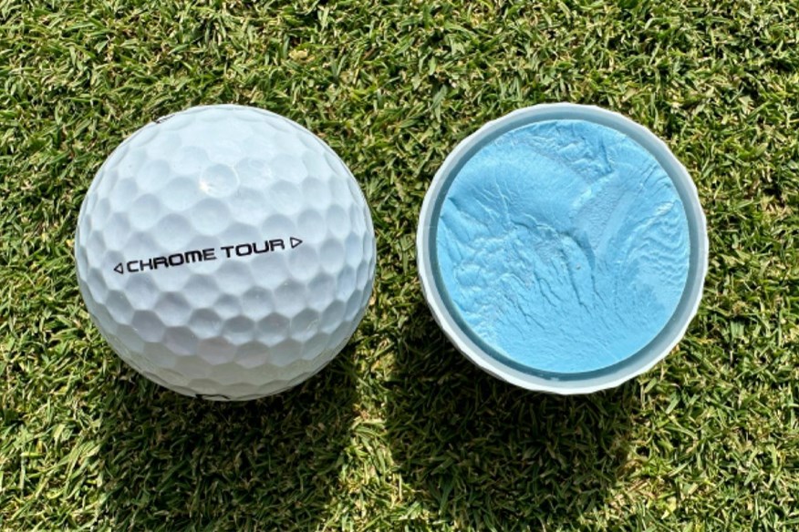 Callaway Chrome Tour golf ball cut through