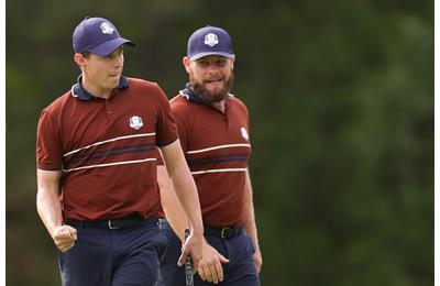 Matt Fitzpatrick and Tyrrell Hatton played together during Saturday afternoon's fourball matches at the 2025 Ryder Cup.