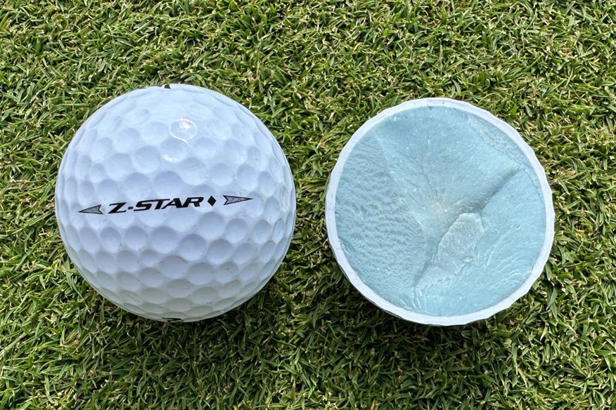 Srixon Z-Star Diamond golf ball cut through